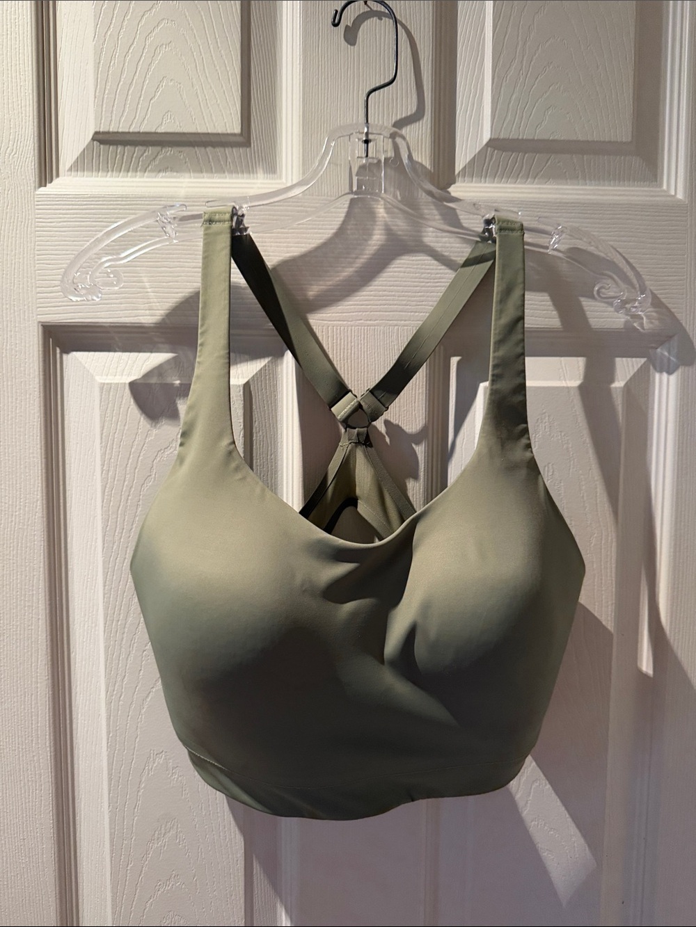 Athleta Olive Green Strappy Back Sports Bra
